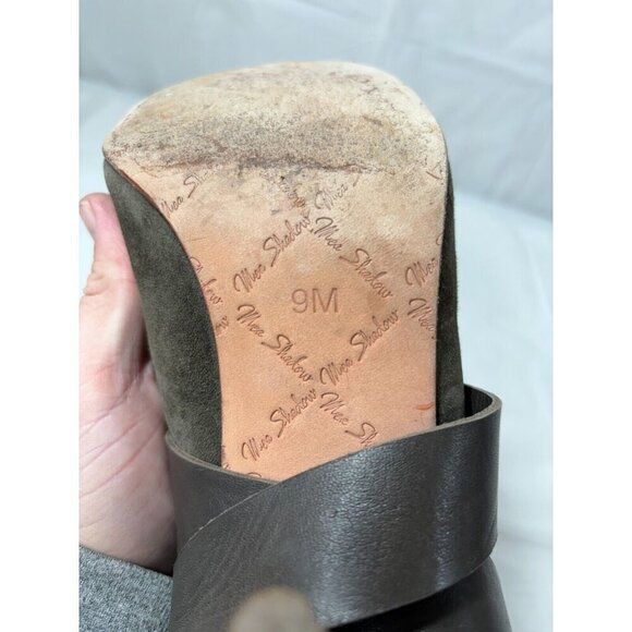 Mea Shadow Cassandra Suede Leather Harness Strap Heel Green Bootie Size 9 M - Picture 13 of 16